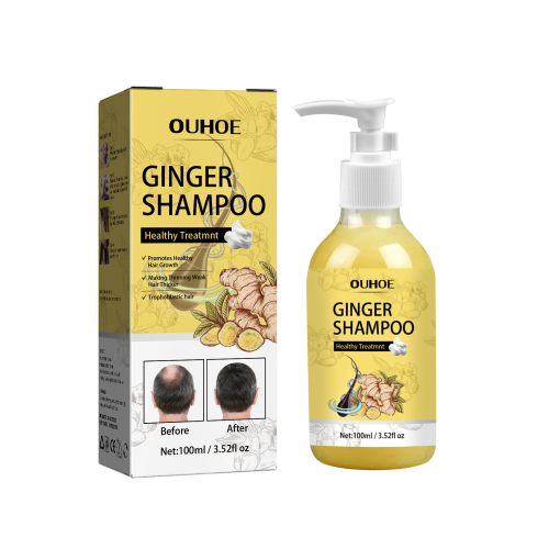 OUHOE Ginger Hair Growth Shampoo | Thicker, Stronger, Shinier Hair